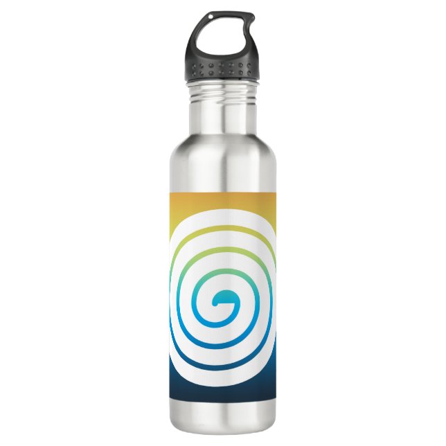 Wahres Spiralfarbenhintergrund Edelstahlflasche (Vorderseite)