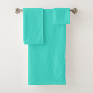 Wahres Türkis Blau Grün Südwestliche Einheitsfarbe Badhandtuch Set
