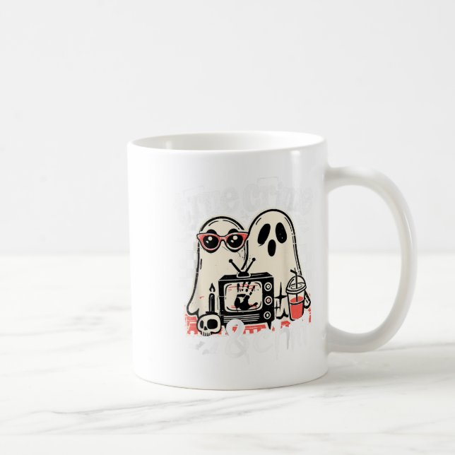 Wahres Verbrechen und Chill Funny Halloween, Niedl Kaffeetasse (Rechts)