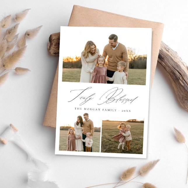 Wahrhaft gesegnete Christliche Foto-Urlaubskarte Feiertagskarte (Von Creator hochgeladen)