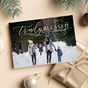 Wahrhaft gesegnete religiöse Weihnachtsfotokarte Feiertagskarte