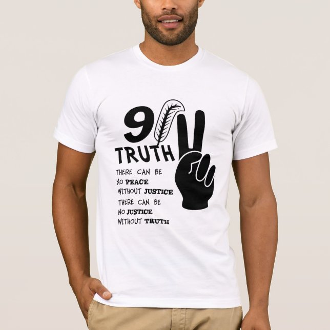 Wahrheit 911 kein Frieden ohne Gerechtigkeit T-Shirt (Vorderseite)
