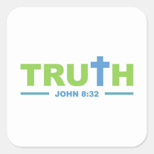 Wahrheit in Jesus Christus Quadratischer Aufkleber