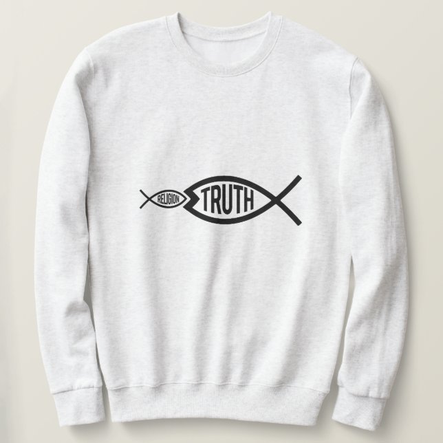 Wahrheit ist größer als Religion Sweatshirt (Design vorne)