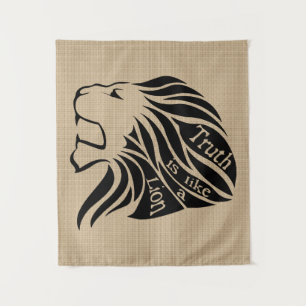 Wahrheit ist wie ein Löwenband Wandteppich
