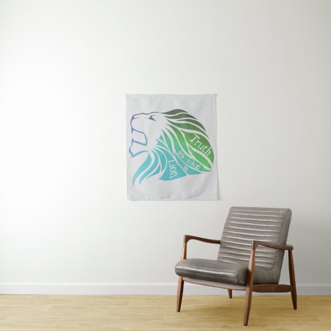 Wahrheit ist wie ein Löwenband Wandteppich (Beispiel)