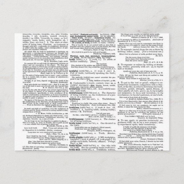 Wahrheit Postkarte (Vorderseite)