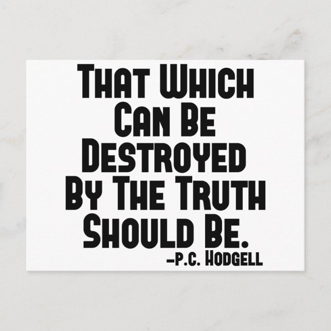 Wahrheit schmerzt postkarte (Vorderseite)