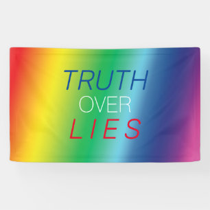 Wahrheit über Lies - rot, weiß, blau, Stolz lgbt Banner