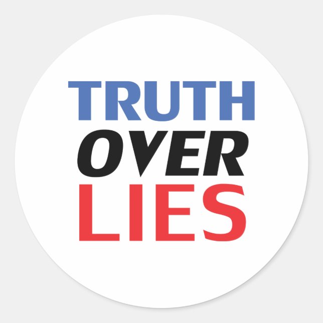 Wahrheit über Lügen, blau, rot, weiß Runder Aufkleber (Vorderseite)