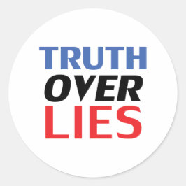 Wahrheit über Lügen, blau, rot, weiß Runder Aufkleber