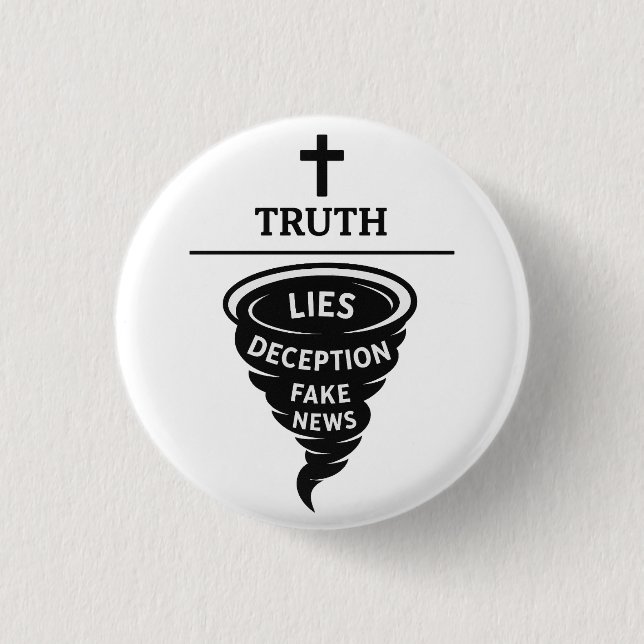 Wahrheit über Lügen Button (Vorderseite)