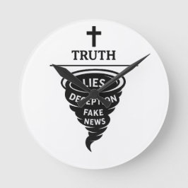 Wahrheit über Lügen Runde Wanduhr
