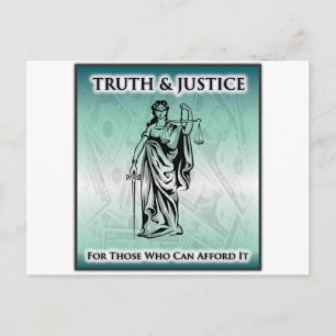 Wahrheit und Gerechtigkeit - Lady Justice Postkarte