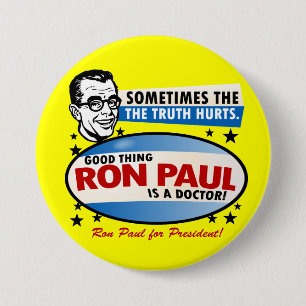 Wahrheit verletzt Ron Paul-Knopf Button