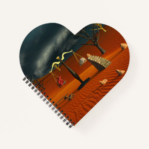 Wahrheitsskalen – Surrealer Wüstensymbolismus Notizbuch