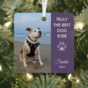 Wahrlich der beste Hund überhaupt Foto Pfotenabdru Ornament Aus Metall