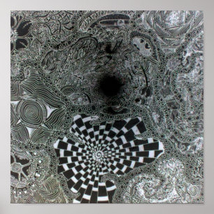 Wahrnehmung eines Schwarzen Loch Poster