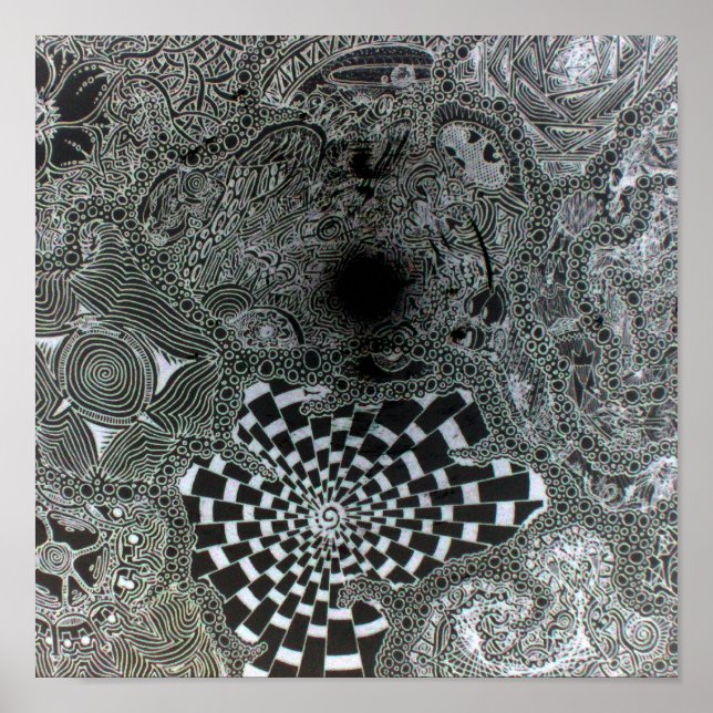 Wahrnehmung eines Schwarzen Loch Poster (Vorne)