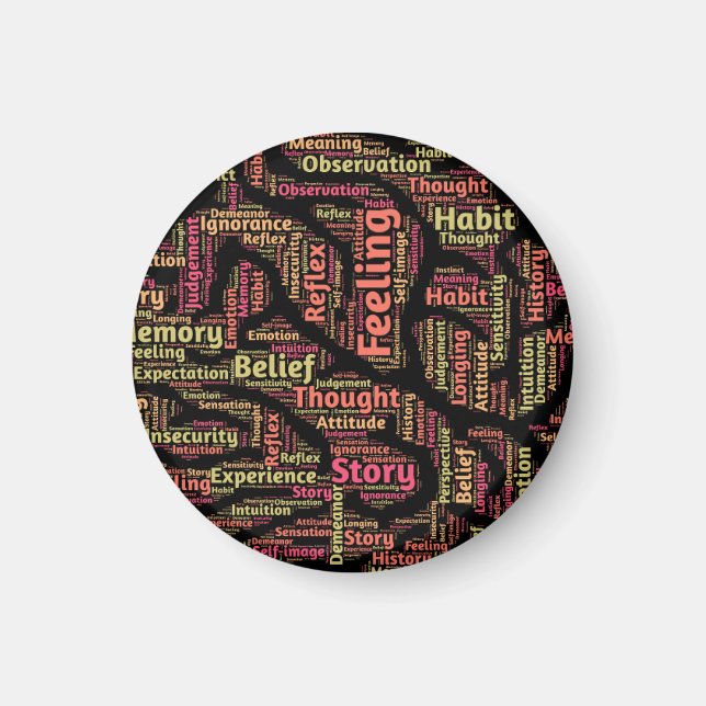 Wahrnehmung Inspiration Word Art Magnet (Vorne)