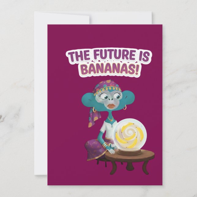 Wahrsagemonch Einladung (Vorderseite)