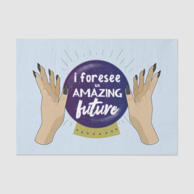 Wahrsager, psychischer, magischer Kristallball Seidenpapier (Vorderseite)