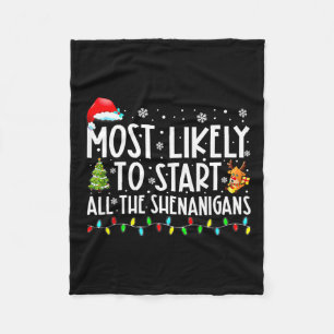 Wahrscheinlich alle Shenanigans Familie Xmas Ho st Fleecedecke