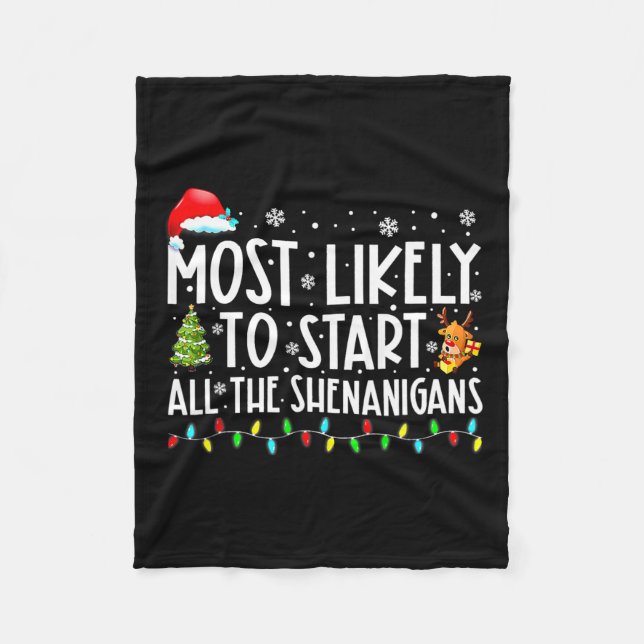 Wahrscheinlich alle Shenanigans Familie Xmas Ho st Fleecedecke (Vorderseite)