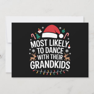 Wahrscheinlich am meisten mit ihren Enkelkindern t Feiertagskarte