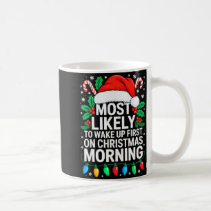 Wahrscheinlich am Weihnachtsmorgen zuerst aufwacht Kaffeetasse