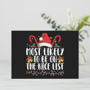 Wahrscheinlich auf der netten Liste Familie Xmas Einladung