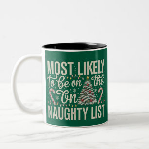 Wahrscheinlich auf der unartigen Liste Weihnachten Zweifarbige Tasse