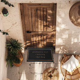 Wahrscheinlich aus der Jagd auf den Hund lustig Cu Fußmatte