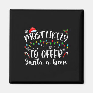 Wahrscheinlich bietet Santa ein Bier lustiges Trin Magnet