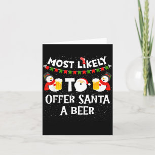 Wahrscheinlich bietet Santa einen Bier-Schneemann Karte