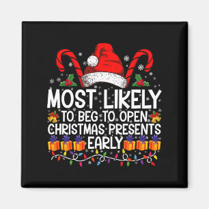 Wahrscheinlich bittet er am meisten, Weihnachtsges Magnet