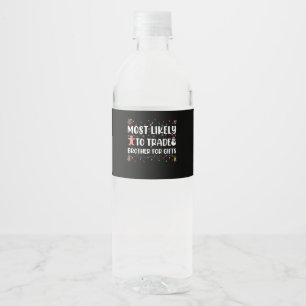 Wahrscheinlich Bruder für Weihnachtsgeschenke eint Wasserflaschenetikett