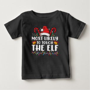 Wahrscheinlich den Elf-Weihnachtsfamilien berührt Baby T-shirt