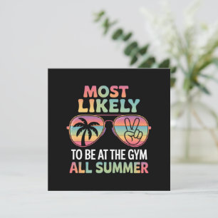 Wahrscheinlich den ganzen Sommer im Fitnessstudio  Einladung