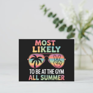 Wahrscheinlich den ganzen Sommer im Fitnessstudio  Postkarte