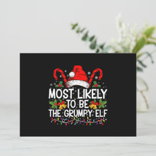 Wahrscheinlich der mürrische Elf Lustiges Xmas Einladung
