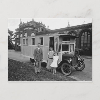 Wahrscheinlich die erste MOBILE-ZUHAUSE Postkarte