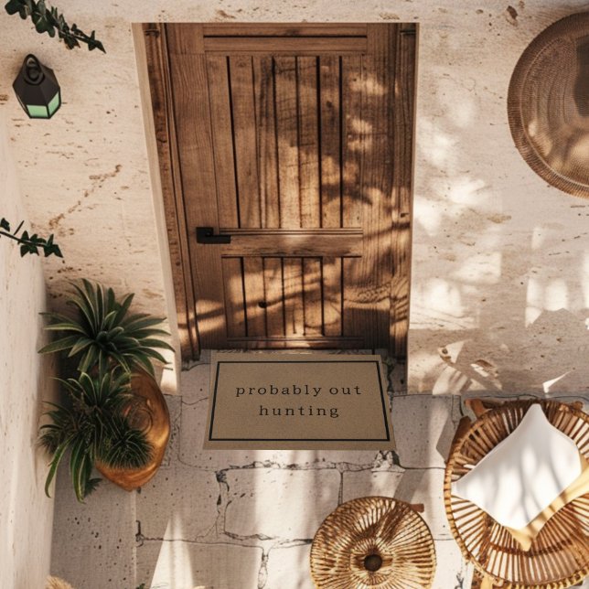 Wahrscheinlich die Jagd funny Custom Brown Trendy Fußmatte (Von Creator hochgeladen)