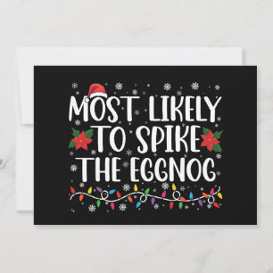 Wahrscheinlich Eggnog Family Christmas bespritzt  Einladung