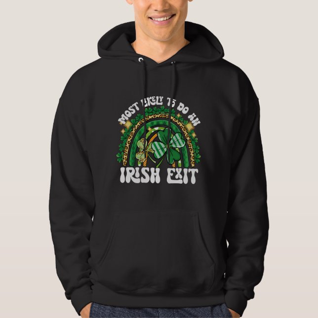 Wahrscheinlich ein irischer Exit Regenbogen Hoodie (Vorderseite)