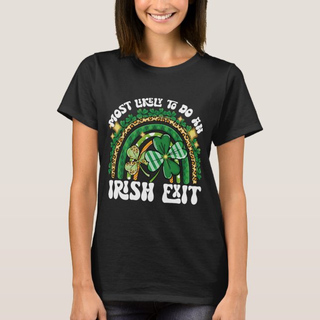 Wahrscheinlich ein irischer Exit Regenbogen T-Shirt (Vorderseite)