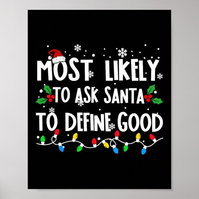 Wahrscheinlich Frage der Weihnachtsmann, um gute F Poster (Vorne)