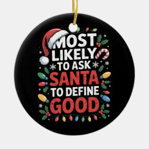 Wahrscheinlich Frage der Weihnachtsmann, um gute W Keramik Ornament