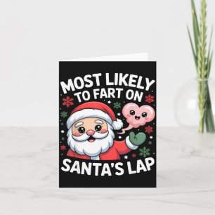 Wahrscheinlich furzt auf dem Schoß von Santa Lusti Karte