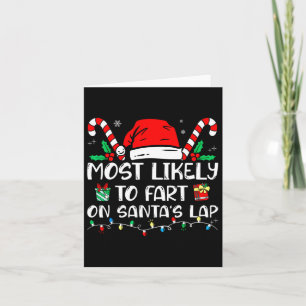 Wahrscheinlich furzt auf dem Schoß von Santa Lusti Karte